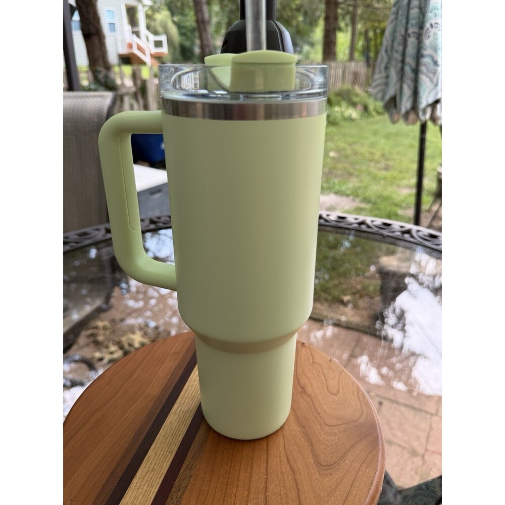 Stanley Quencher H2.0 FlowState 40oz Stainless Tumbler Handle Lid Straw Green - Picture 6 of 8